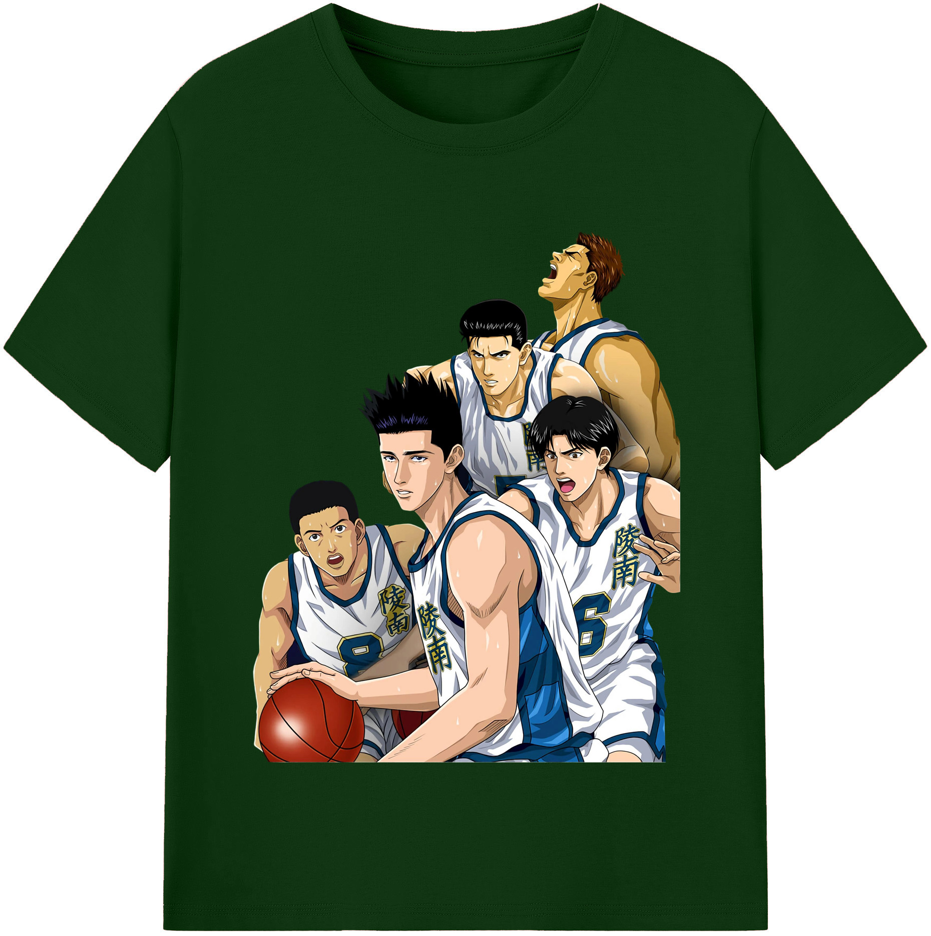 SLAM DUNK／スラムダンク 綿100％半袖Tシャツ（フロントプリント）